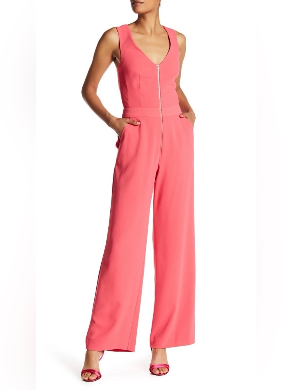 Trina Turk Pink Back Cutout Jumpsuit, Size 6